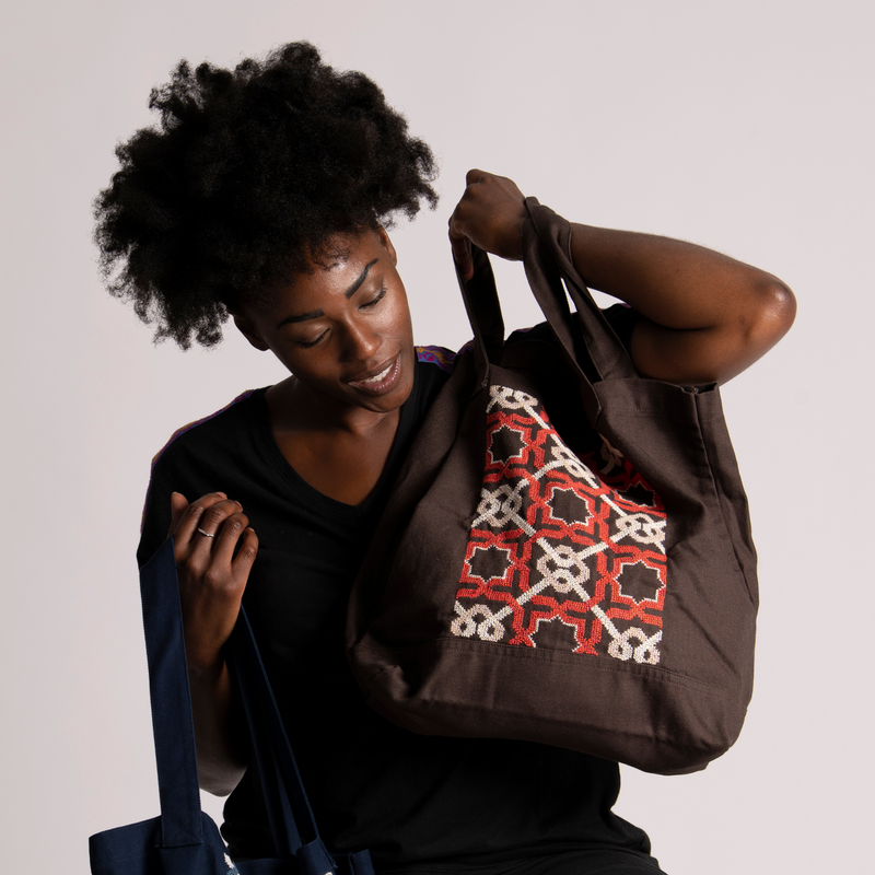 BROWN CANVAS BAG SDG#3