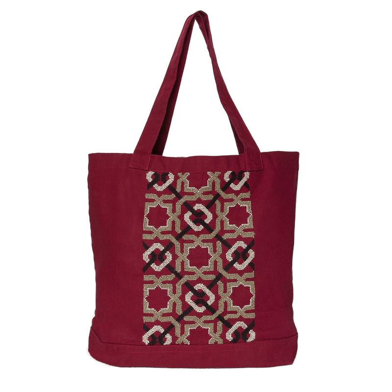 BURGUNDY CANVAS BAG SDG#8