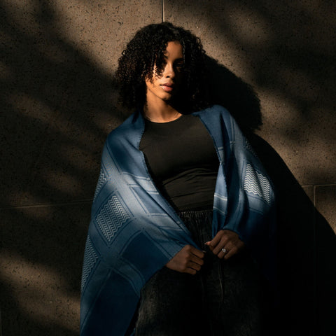 PINK MERINO WOOL & SILK SHAWL IBRAHIM KEFFIYEH