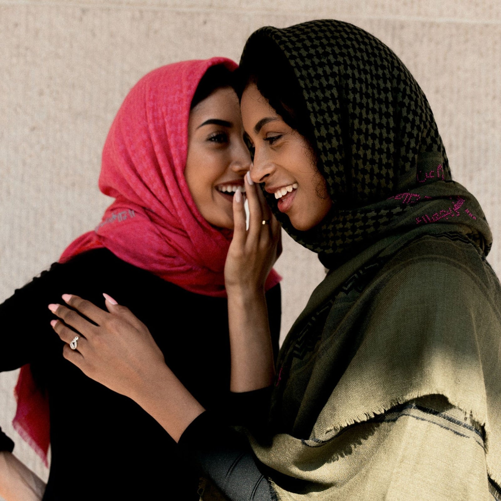 PINK MERINO WOOL & SILK IBN BATTUTA KEFFIYEH