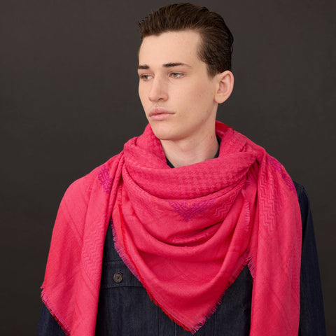GRAY CASHMERE & SILK SHAWL GRAY SULTAN HAN