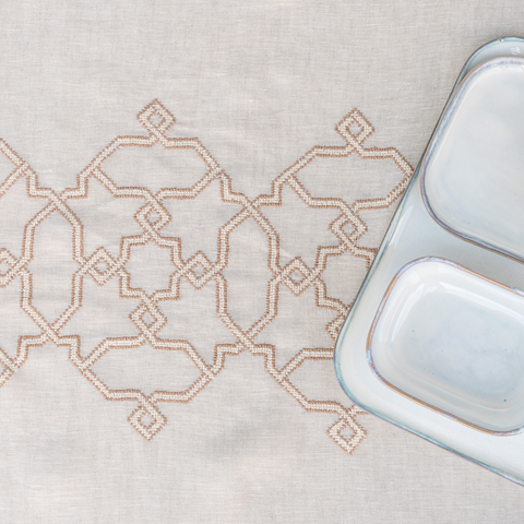 LINEN TABLECLOTH HOT PINK POPPY | 350 x 180 cm or 280 x 180 cm