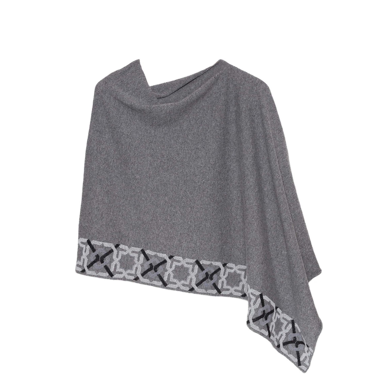 GRAY CASHMERE PONCHO SEP Italia Srl