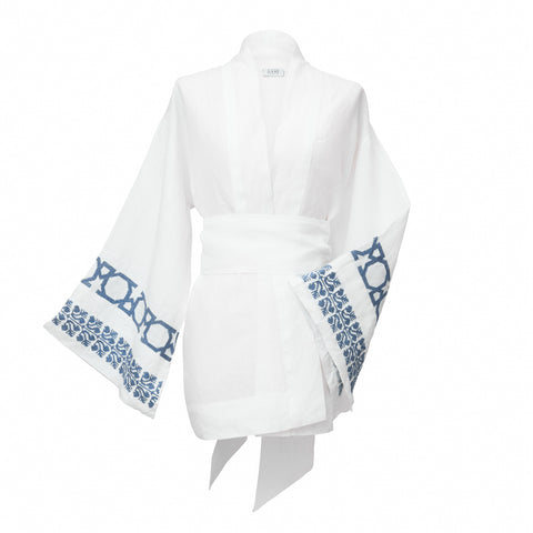 WHITE SHORT LINEN DRESS | GOLD SINEAD & AL QUDS