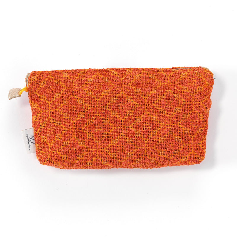 JUTE ZIPPER POUCH POPPY